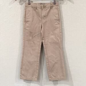 Cherokee Boys Sz‎ 5 Tan Khaki Chino Pants Adjustable 100% Cotton